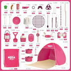 Kids Camping Set – an Outdoor Campfire Toy Set Featuring a Tent, Oil lamp, Stove, and More,Gift Idea for Girls Age 3+ Year Old Birthday Christmas