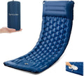 Sleeping Pad, 4.7" Extra-Thick & Ultralight Inflatable Camping Mat with Pillow, Built-in Foot Pump, Compact for Backpacking, Camping, Hiking, Travel — Navy Blue
