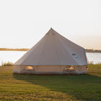 Oxford Bell Tent for Family Camping - Spacious 13.1ft /16.4ft Yurt with Stove Jack, Large Glamping Tents for 4-8 People, 4 Season Oxford Hot Tent Shelter