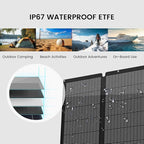 400W Portable Solar Panel for Camping & RV, Durable, Foldable, Waterproof, with Adjustable Stand Case – Perfect for Off-Grid Adventures