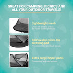 KidCo - Peapod Portable Foldable Mesh Toddler Travel Tent & Storage Bag, Play Tent, Ages 6 Months - 3 Years (Midnight)