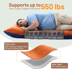 KASBAH Camping Sleeping Pad,Extra Wide 6 inch Thick Inflatable Sleeping Pads with Built-in Foot Pump and Pillow,Ultralight Camping Mat Gear for Outdoor Hiking,Camping