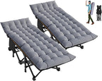 ABORON Heavy-Duty Folding Guest Bed for Adults, 500lb Capacity, Portable Extra Cot with 1211D Double Layer, Ideal for Indoor Guest Stays & Temporary Home Use