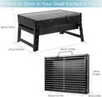 Uten Charcoal Grill, BBQ Grill Folding Portable Lightweight smoker Grill