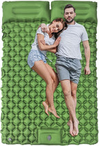 Foldable Inflatable Twin Pad - Portable Sleeping Mattress, Outdoor Equipment for Trail Hiking Travel Picnic Trek Shelter Adventure Resting Sleeping Gear Pillow Cushion Lightweight Bed