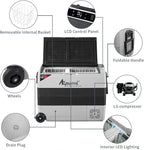 Alpicool LGT60 Dual Temperature Control 12 Volt Refrigerator 63 Quart Portable Car Fridge Freezer (-4°F~68°F) for Truck, RV, Boat, Camping and Travel