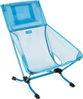 Helinox Beach Chair (re), Packable Outdoor Furniture, Summer Vacation Seat, Lightweight, Foldable Comfort, Flat Feet Prevent Sinking in Sand, Sustainable Materials Weighing 3.75 lbs(1.7 kg), Blue Mesh