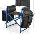 Picnic TIME NFL Unisex-Adult NFL Fusion Camping Chair with Side Table and Soft Cooler, Beach Chair for Adults, Lawn Chair