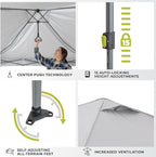 CORE 10 FT x 10 FT Instant Pop Up Canopy Tent | Portable Straight Leg Outdoor Gazebo Shelter with Wheeled Carry Bag | Perfect for Camping, Beach, Picnic, Backyards, BBQ, Tailgate, Patio and Party