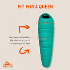 Kelty Cosmic Ultra 20 Degree Sleeping Bag, 800 Dridown, Premium Thermal Efficiency, Soft to Touch, Large Footbox, Environmental and Health Friendly C0 and PFC-Free DWR, Compression Stuff Sack, & More