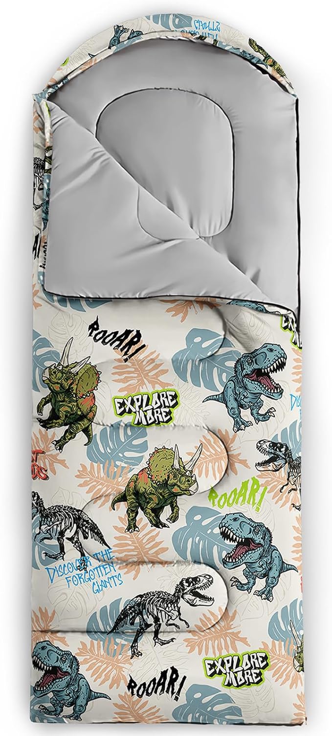 QOOMO Camping Sleeping Bags,3 Season Warm & Cool Weather,Lightweight,Waterproof Sleeping Bags for Adults & Kids,Traveling,and Outdoors,Camping Gear Equipment