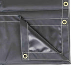 Mytee Products 6' x 8' Heavy Duty Black 18oz Vinyl Utility Tarp Waterproof, Multipurpose, Cars, Boats, Campers, Pool Cover, Tent