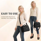 Lunch Bag for Women Soft,Reusable Lightweight Lunch Cooler with Straps,Leakproof Lunch Box for Work Picnic Camping Beach,Black