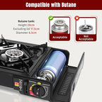 SHINESTAR Butane Camping Stove with Carrying Case, Portable Stove for Camping, Hiking, Emergencies, Tailgating Essentials, 7800 BTUs Output