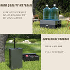 Folding Camping Kitchen Table with Cookware Tableware Sets,Aluminum Portable Outdoor Cooking Table,for Outdoor Picnic