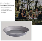 Boundless Voyage Ultralight Titanium Bowl Pan Plate Dish with Carry Bag Outdoor Camping Portable Tableware Cookware ((Plate-M)-Ti15167B)