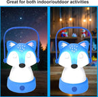 Kids Camping Essentials – LED Kids Lantern and Rechargeable Kids Headlamp Set | Multiple Purposes Kids Nightlight/Flashlight Toys –Holiday, Halloween N Birthday Gifts for Toddlers and Kids (Blue)