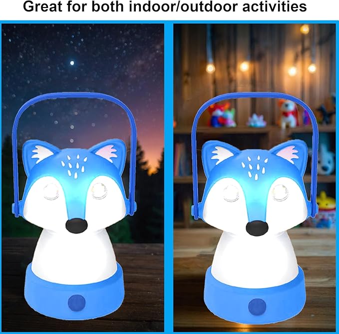 Kids Camping Essentials – LED Kids Lantern and Rechargeable Kids Headlamp Set | Multiple Purposes Kids Nightlight/Flashlight Toys –Holiday, Halloween N Birthday Gifts for Toddlers and Kids (Blue)