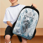 Tiger Backpacks with Lunch Box for Boys Back to School, 5th Grade Boy Backpack 4 PCS Set Lunch Box Large Water Bottle Holder Pencil Case for Kids Back to School
