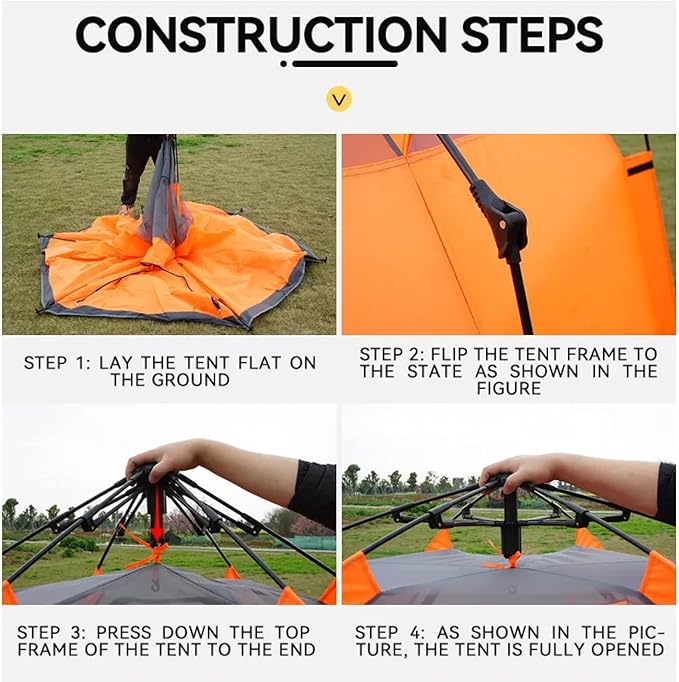 Travel Tent Family Tent Portable Instant Auto Tent Waterproof Windproof Camping Hiking Mountaineering Tent