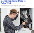 Elastic Headlamp Strap Replacement Headband, fit for Most Headlamps Black Diamond Petzl Princeton Tec Energizer Pelican Silva Fenix Headlamps 1”Width Comfortable Band, Fastening Does Not Fall -2 Pack