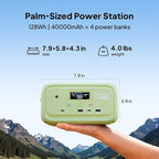 BLUETTI Elite 10 Mini Portable Power Station, 128Wh LiFePO4 Battery with 200W AC Outlet, 10ms UPS Backup, Fast Recharge Solar Generator for Camping, Travel & Outage Emergency Backup (Meadow Green)