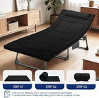 Camping cot Mattress Comfortable Portable Sleeping Pad for Adults Waterproof Fabric Floor Mattress Easy to Store Sleeping Mat for Guest Garden Home Lawn Outdoor Indoor