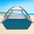 COMMOUDS Beach Tent Sun Shade for 3/4/6/8 Person, UPF 50+ Beach Sun Shelter Canopy Tent, Lightweight, Easy Set Up and Carry