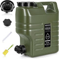 3.2 Gallon Water Jug, Portable Camping Water Jug Dispenser with Spigot, Leak-Proof Water Storage Containers for Camping, Outdoor, Hiking, Picnic, RV, BPA Free Emergency Water Tank, Green