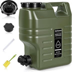 3.2 Gallon Water Jug, Portable Camping Water Jug Dispenser with Spigot, Leak-Proof Water Storage Containers for Camping, Outdoor, Hiking, Picnic, RV, BPA Free Emergency Water Tank, Green