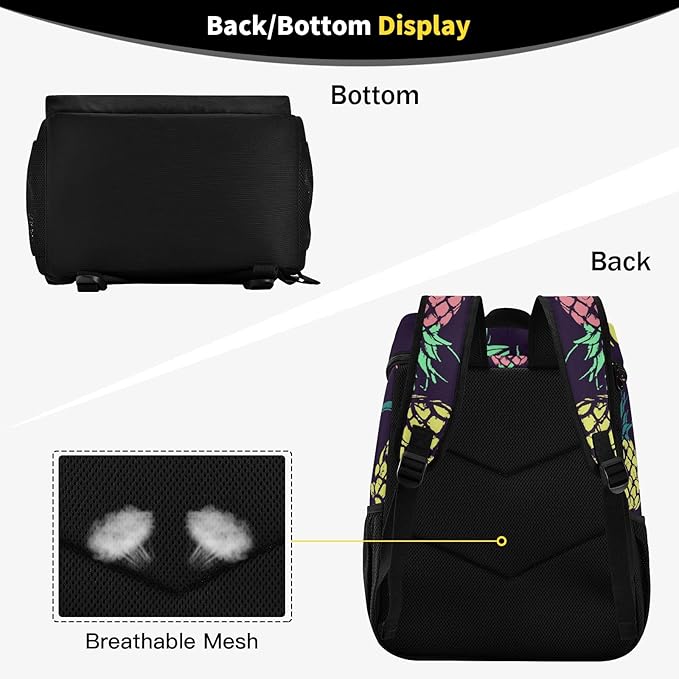 Tropical Pineapples Fruits Cooler Backpack Insulated Leak Proof Beach Cooler Bag Soft Lunch Picnic Hiking Camping Backpack Cooler