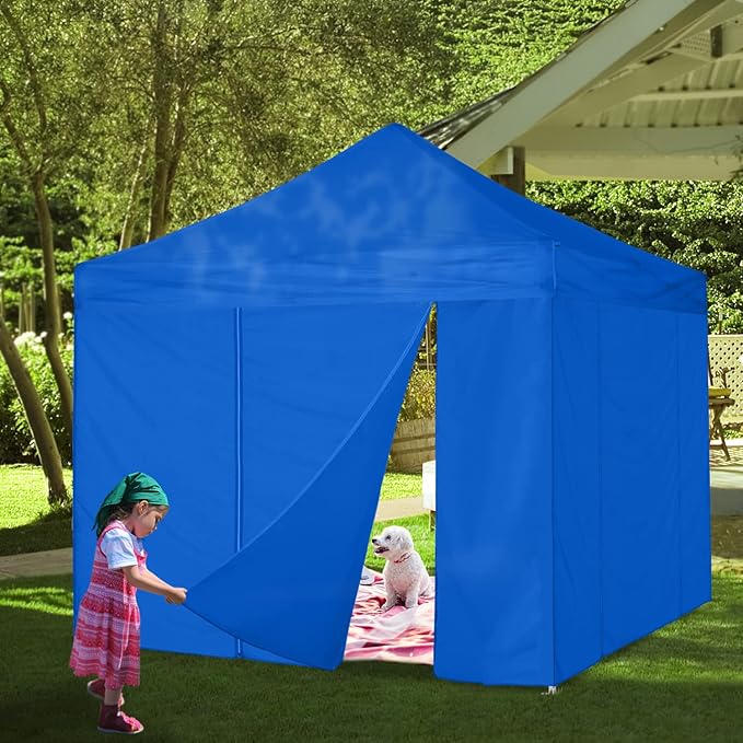 COOSHADE Instant SunWall 10x10 SideWall for Pop up Canopy Tent, 1 Pack Door Wall Only, Blue