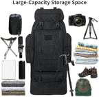80L 100 liters Hiking Backpack Camping Rucksack, Men Outdoor Travel Climbing Knapsack Mountaineering Trekking Backpack