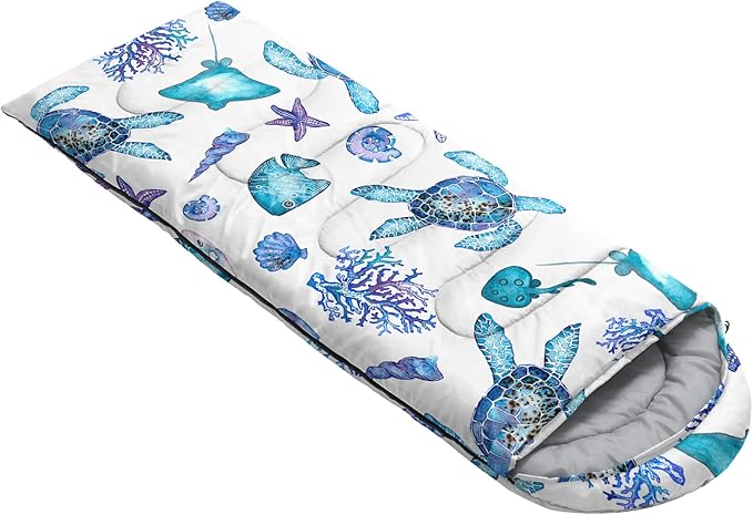 QOOMO Camping Sleeping Bags,3 Season Warm & Cool Weather,Lightweight,Waterproof Sleeping Bags for Adults & Kids Traveling,and Outdoors