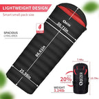 Down Sleeping Bag for Adults, 600 Fill Power, Ultralight & Compact with Compression Sack for Backpacking, Camping, Hiking