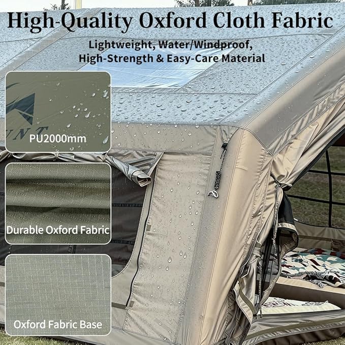 MC TOMOUNT Inflatable Tents for Camping, 6/8/10 Person Large Family Blow Up Camping Tent with Hand Pump, Easy Setup Air Glamping Tent for Outdoor Picnic Party