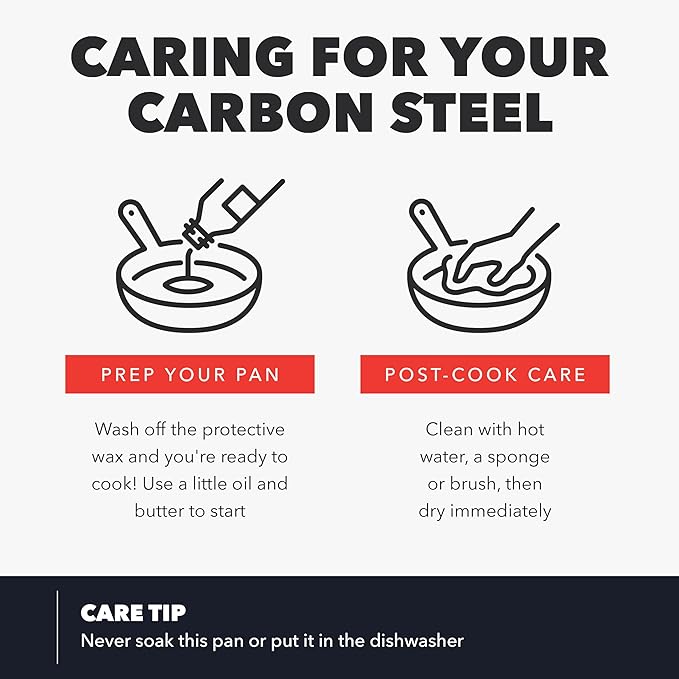 GreenPan x Bobby Flay 18" x 11" Carbon Steel Double Burner Pan, Pre-Seasoned Ready to Use, Induction Compatible, High Heat & Oven Safe Durable Cookware, Cast Iron Alternative