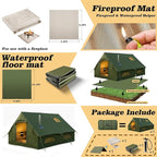 Inflatable Camping Tents 8-10 Person,129 Square Feets Large Inflatable Camping Tent with Stove Jack,Blow up Tent with Mesh Windows & Pump