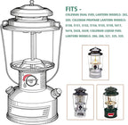 20-Pack String Tie Lantern Mantles with 2 Pcs Lantern Globe Replacement Glass, Glass Globe Compatible with Coleman Fueled Lanterns, Replacement Suitable for Outdoor Camping Lantern