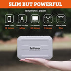 Setpower PG216Wh Portable Power Station,Magnetic Power Bank,Outdoor Generator for SetPower 12V Refrigerator PT35/PT45/PT55/RV45S Home Backup Outdoor Emergency RV Van Hunting
