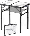 Folding TV Trays Foldable Dinner Tray Table Adjustable Height Food Snack Eating Couch Side Table Study Aluminum Portable Sofa Tray End Table for Outdoor Indoor Camp Pinic Bed Couch Living Room(Marble)