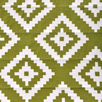Lazy Daze Hammocks 12FT Quilted Fabric Hammock with Soft Pillow, Double 2 Person Tree Hammock with Spreader Bar for Outside Patio Poolside Backyard Beach, 450 lbs Capacity, Green Geometric