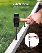 VEVOR Rebar Stakes, 24-Inch, Heavy-Duty 0.47 in Diameter, Straight Galvanized Steel Ground Anchors with Chisel Point End & Rust-Resistant Coating, for Gardening Support, Fence, Camping Tents (20-Pack)