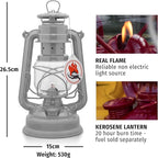 Feuerhand Outdoor Kerosene Fuel Lantern, German Made Weather Resistant Baby Special 276 Galvanized Hurricane Lamp for Camping or Patio, 10 Inches, Cobalt Blue