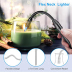 Torch Lighter Refillable Butane Lighter Long Flexible Neck Multipurpose Lighter for Candles Grill BBQ Fireplaces Kitchen Camping (No Prefilled)