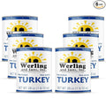 Werling & Sons Fully Cooked Canned Turkey Meat 28 Oz Heat & Eat Premium Quality Recipe Ready Canned Meat for Everyday Quick Meals, Camping, Emergency Canned Food & Survival Preparedness Pack of 6