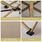 2 Pack Wide Folding Camping Cots with Pillow & Extra Thick 3 Inch Matress, Cots for Sleeping 900 LBS, Camping Bed for Adults with Cushion, Sleeping Cot (Cream)