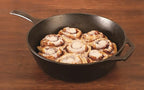 Lodge 5 Quart Pre-Seasoned Cast Iron Deep Skillet - Signature Teardrop Handle & Assist Handle - Use in the Oven, on the Stove or Grill, or Over a Campfire - Black