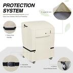 Porch Shield 34W x 24D x 46H inch Premium Gas Grill Cover Up to 32 inch, Waterproof and Fade Resistant 600D BBQ Covers for Weber, Brinkmann, Char-Broil and More, Light Tan