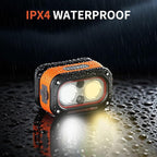 Headlamp Rechargeable, Lightweight LED Head Lamp, Motion Sensor Head Flashlight, Super Bright Waterproof Head Light for Camping, Running, Reading, Work, and Everyday Carry (EDC)